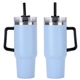 aerial view a cloud blue maxim 40 oz vacuum insulated stainless steel tumbler, image 1 of 2