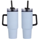 aerial view a cloud blue outpost 40 oz stainless steel / polypropylene mug, image 1 of 2