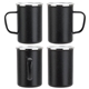 aerial view a matte black caldron 22 oz enamel - lined iron mug, image 1 of 2