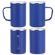 aerial view a matte royal blue caldron 22 oz enamel - lined iron mug, image 1 of 2