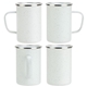 aerial view a matte white caldron 22 oz enamel - lined iron mug, image 1 of 2