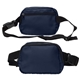 aerial view a navy blue atlas polyester belt bag, image 1 of 2