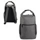 aerial view a gray bellerive roll top backpack, image 1 of 2