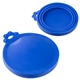 aerial view a royal blue stay fresh silicone can lid, image 1 of 2