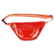 aerial view a red diamond clear tpu belt bag, image 1 of 2