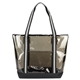 aerial view a smoke diamond clear tpu zippered tote, image 1 of 2