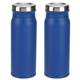 aerial view a navy blue senso(r) 17 oz vacuum insulated stainless steel side - kick bottle, image 1 of 2