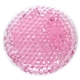 aerial view a pink full - color round aqua pearls(tm) hot / cold pack, image 1 of 2