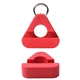 aerial view a red triangle phone stand, image 1 of 2