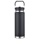 aerial view a black senago 30 oz vacuum insulated stainless steel bottle with build - in straw, image 1 of 2