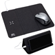 aerial view a black acadia rpet mouse pad with 15w wireless charger, image 1 of 5