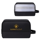 aerial view a black aeroloft(r) wide - mouth wet / dry toiletry kit, image 1 of 8