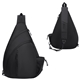 aerial view a black aeroloft(r) metro crossbody sling backpack, image 1 of 7