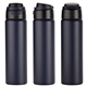 aerial view a navy blue cabrio 24 oz recycled stainless steel vacuum insulated bottle, image 1 of 4