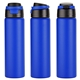 aerial view a royal blue cabrio 24 oz recycled stainless steel vacuum insulated bottle, image 1 of 4