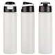 aerial view a white cabrio 24 oz recycled stainless steel vacuum insulated bottle, image 1 of 4