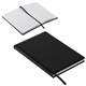 aerial view a black draftsman padded hardcover journal with grid - lined paper, image 1 of 3