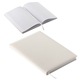 aerial view a white draftsman padded hardcover journal with grid - lined paper, image 1 of 3