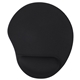 aerial view a black wave non - slip mouse pad with gel wrist rest, image 1 of 3