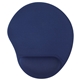 aerial view a navy blue wave non - slip mouse pad with gel wrist rest, image 1 of 3