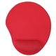 aerial view a red wave non - slip mouse pad with gel wrist rest, image 1 of 3