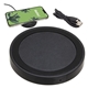aerial view a black power disc 15w wireless charger, image 1 of 2