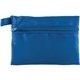 aerial view a blue zippered nylon bag, image 1 of 3