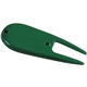 a green plastic divot tool