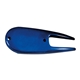 a blue plastic divot tool