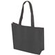 a black non woven textured tote bag - full color