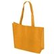 a orange non woven textured tote bag - full color