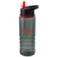 aerial view a red 25 oz tritan sport bottle, image 1 of 2