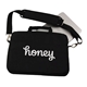 a black padded messenger bag