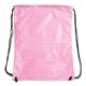 aerial view a pink drawstring backpack - full color, image 1 of 2