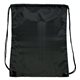 aerial view a black drawstring backpack - full color, image 1 of 2