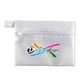 aerial view a white zipped bag - full color, image 1 of 2