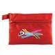 aerial view a red zipped bag - full color, image 1 of 2