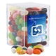 a clear small acrylic candy box with jelly belly