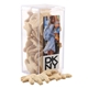 a clear acrylic box with animal crackers