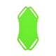 aerial view a lime silicone phone wallet strap, image 1 of 2