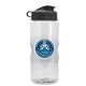 a clear bottle & black lid mini mountain 22 oz tritan(tm) sports bottle with flip lid and digital imprint