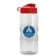 a clear bottle & red lid mini mountain 22 oz tritan(tm) sports bottle with flip lid and digital imprint