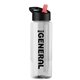 a clear bottle & black/red spout lid the guzzler - 32 oz transparent bottle with flip straw lid