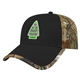 aerial view a black/realtree ap™ solid front camo back cap, image 1 of 3