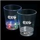 a clear 1.75 oz colored flashing led shot glass