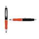 a black cap & light green clip & orange grip turner ballpoint pen / stylus