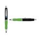a black cap & light blue clip & light green grip turner ballpoint pen / stylus