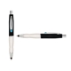 a black cap & light blue clip & white grip turner ballpoint pen / stylus