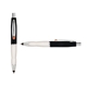 a black cap & orange clip & white grip turner ballpoint pen / stylus