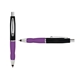 a black cap & silver clip & purple grip turner ballpoint pen / stylus